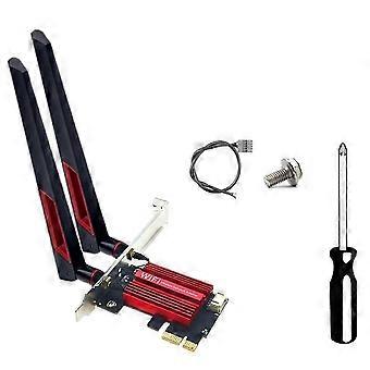 AX200 3000 Mbit/s WiFi 6 PCI-E BT5.2 Dualband 2,4 GHz/5 GHz Gaming-WLAN-Adapterkarte 802.11AX, geeignet für Windows