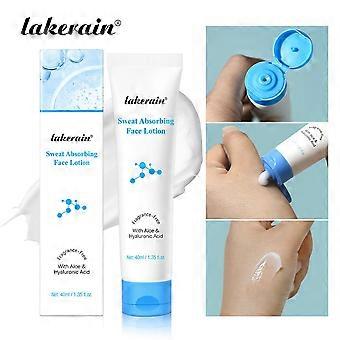 Sweat Absorbing Face Lotion, Oil Control Anti-Shine Face Primer with Aloe and Hyaluronic Acid, Fragrance-Free Moisturizer for Oily Skin, 40ml
