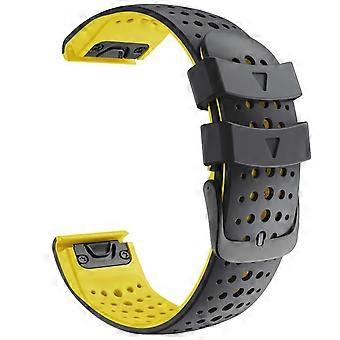 Watch Band 22mm Soft Silicone Quick Release Strap for Garmin Fenix 6 Pro 5X 935 Secure Fit