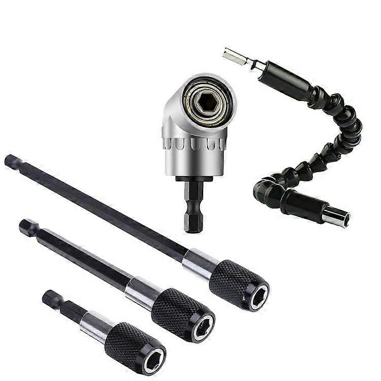 105 Angle Screwdriver Bits - 1/4 Hex Drill Adapter - Battery Holder - Flexible