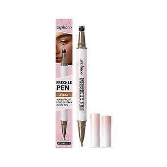 The Zephoco Double-Headed Freckle Pen (Brown) Has Smooth And Flowing Strokes That Are Easy To Apply, Creating A Natural And Energetic Makeup Look!l6