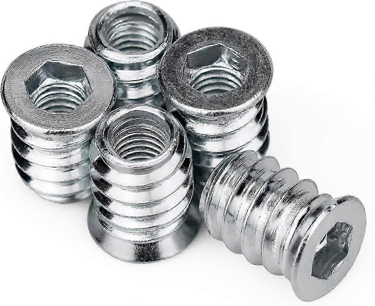 100 Pcs Countersunk Head Screws, Screw Sleeves M6 x 15mm Screw Assortment Kit Threaded Insert Threaded Insert