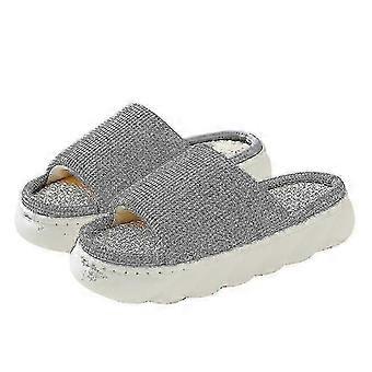 Linen Slippers For Women's _aoba