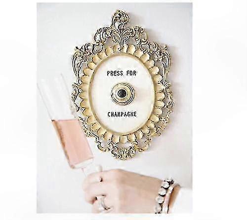 Door Bell Push Button Champagne Ring Mini Press Replacement Switch for Entry Doors