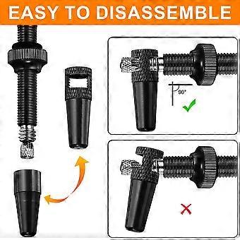 2X Tubeless Valve MTB Bike Presta Valve Kit CNC Road Gravel Tubeless Tire Nipples Removable Core Bike Tire Parts 44mm