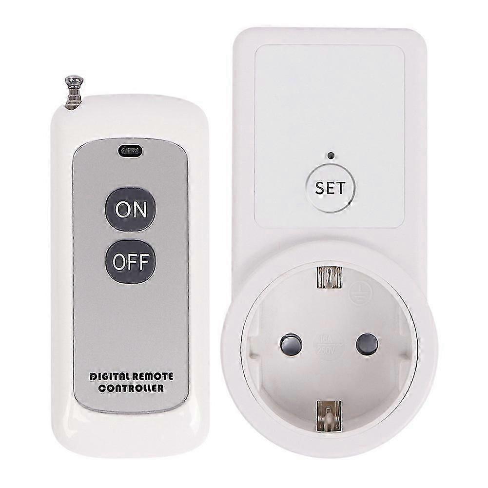 Smart Timer Socket Remote Control Power Socket Multi-Function Wireless Switch Compatible with Home EU Plug
