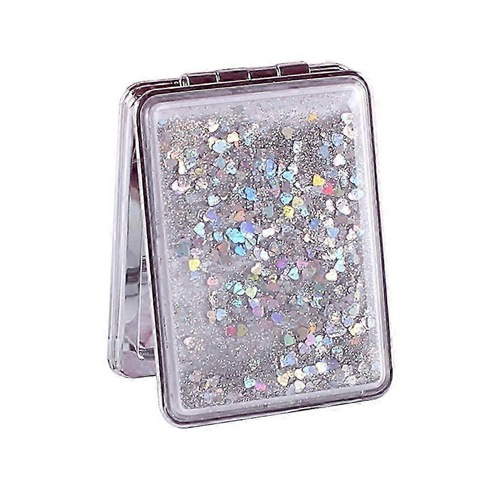 Compact Quicksand Foldable Makeup Mirror