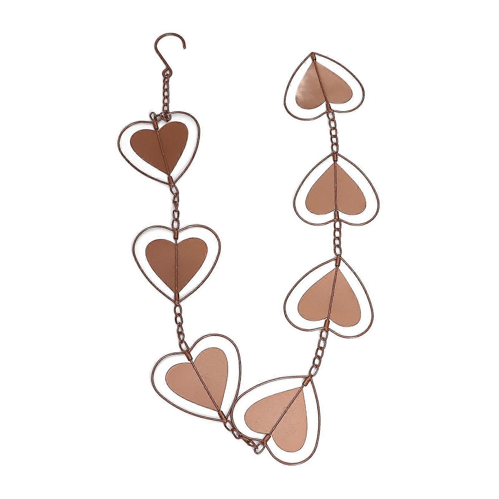 Iron Heart Rain Chain With Drain Hook