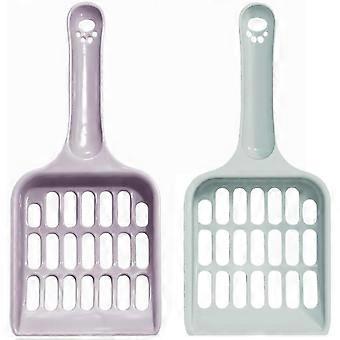 2 Pcs Cat Litter Scoop, Strong Cat Poop Scoop, Plastic Cat Litter Tray Scoop, Poop Scoop Cat Litter, Pooper Scooper Cat Handy Sand Sifter Poop Sieve C