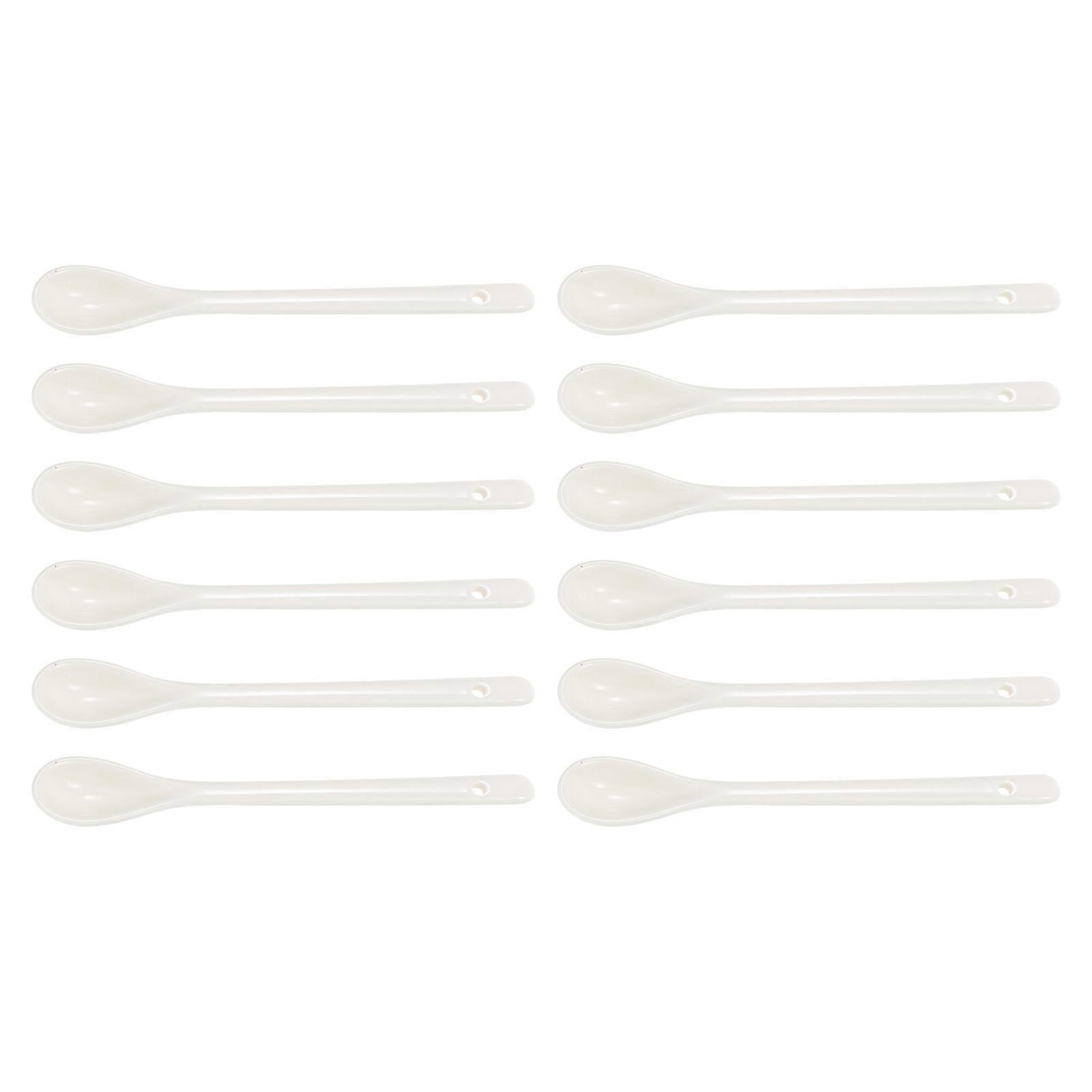 Ceramic Coffee Spoon for Stirring Practical 12Pcs Home Use Spoons