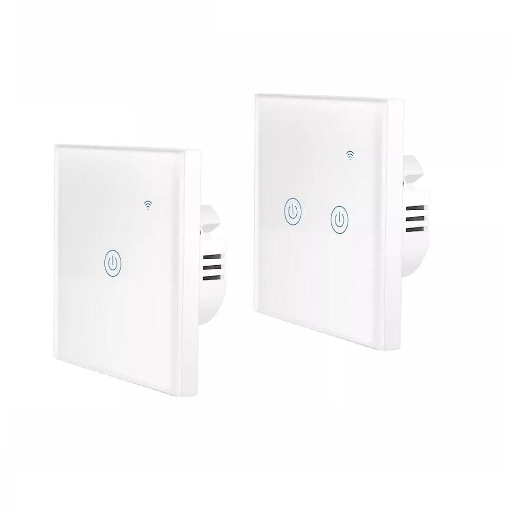 Wifi Eu Standard Smart Switch Touch Key No Neutral Needed Switch Control 1/2/3/4 Gang