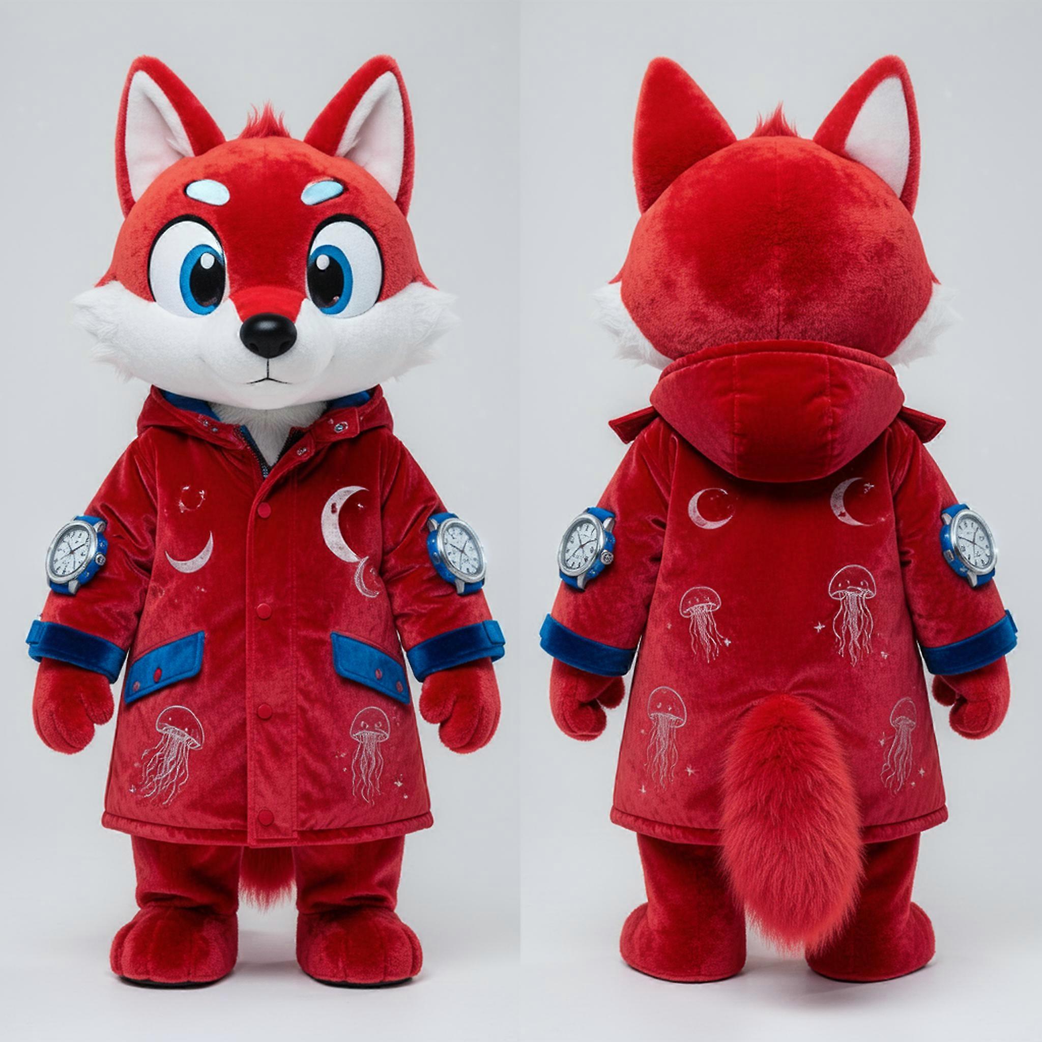 MASTICOT Crimson Cartoon Say Wolf Mascot