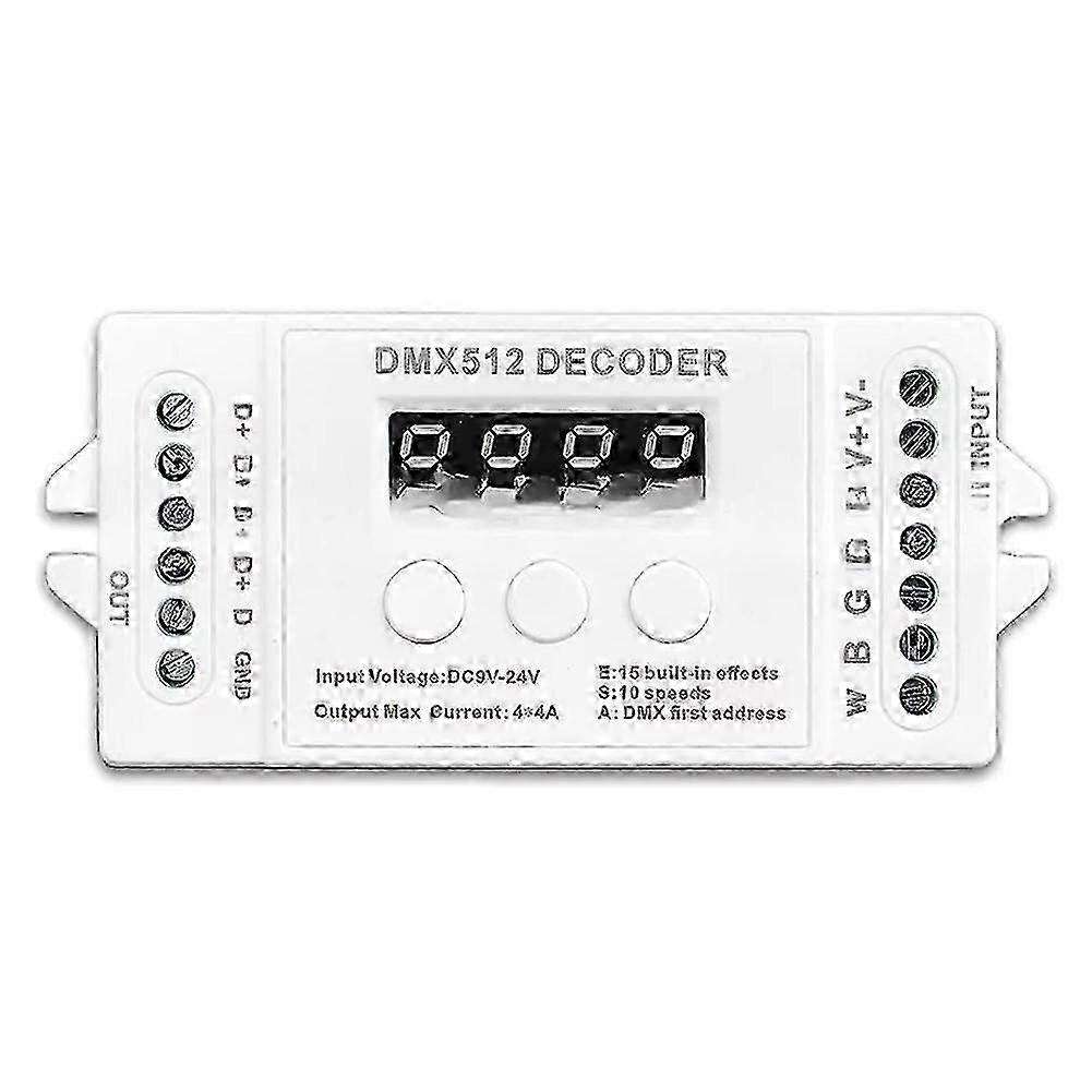 4CH DMX512 Decoder RGBW LED Light Strip Controller Console Use Decorated Lighting Dimmer Driver DC9 top