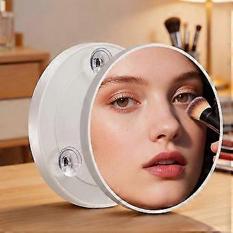 Portable Magnifying Makeup Mirror with Suction Cup for Eyebrow Tweezing Skincare Home and Travel