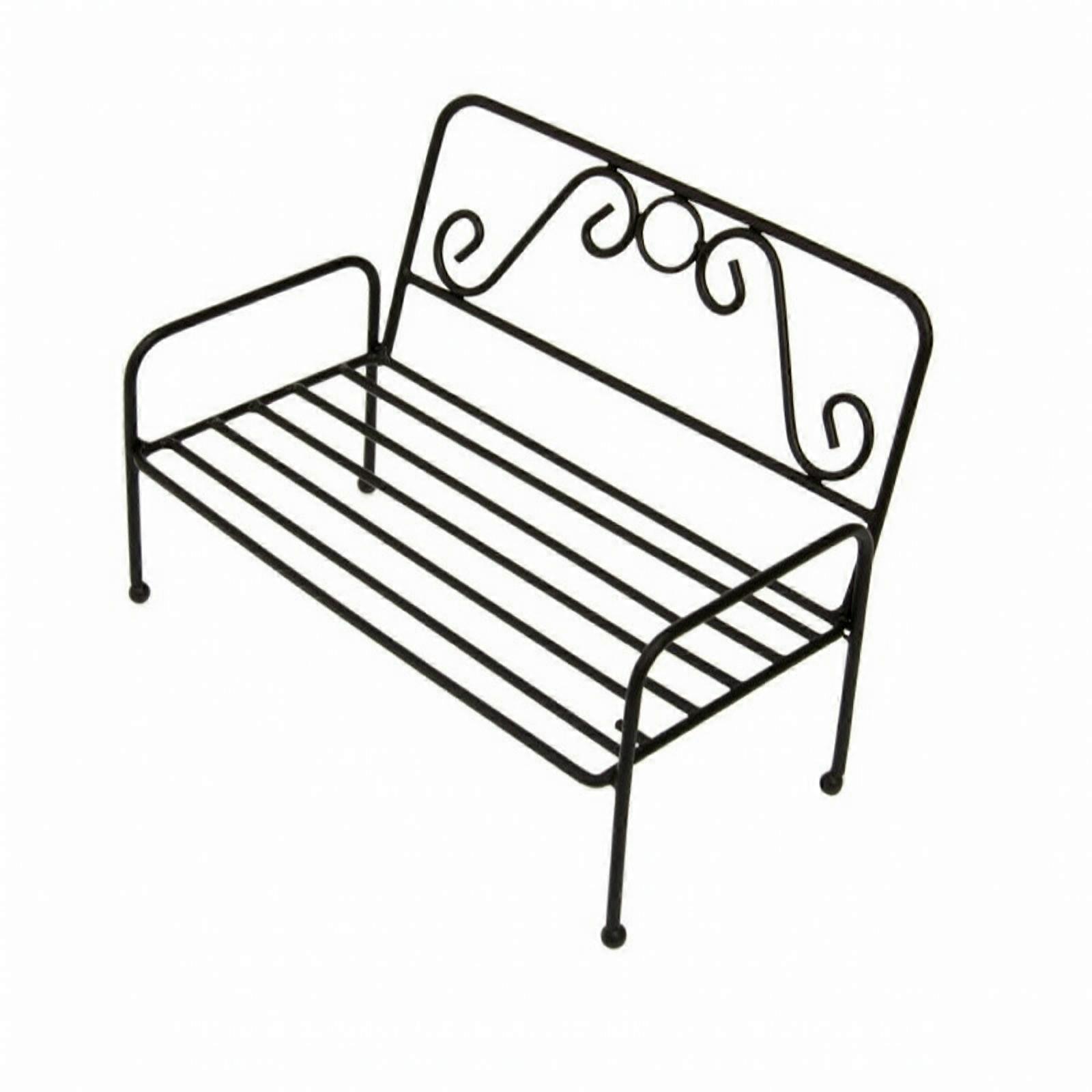 Miniature Bench Rack Lightweight Tabletop Rack with Scrollwork for Desk, Shelf