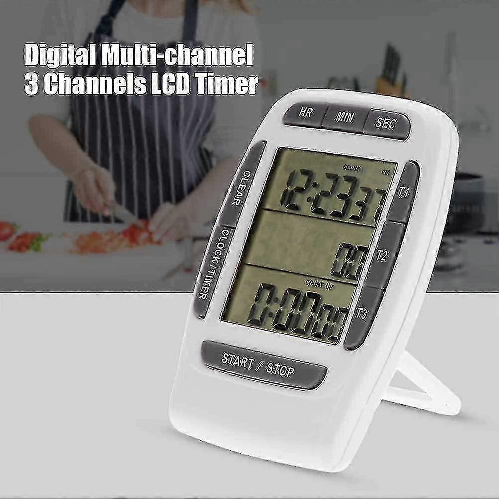 3-Channel Magnetic LCD Timer