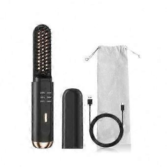 Cordless Multifunctional Hair Straightener Brush  Fast Heating Negative Ion Hot Comb for Smooth, Straight Hair-ak
