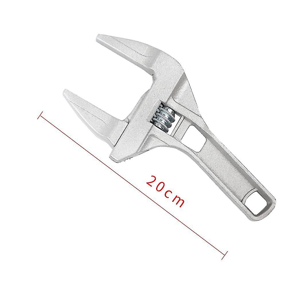 16-68mm Ultra Thin And Extra Large Adjustable Wrench, Silver