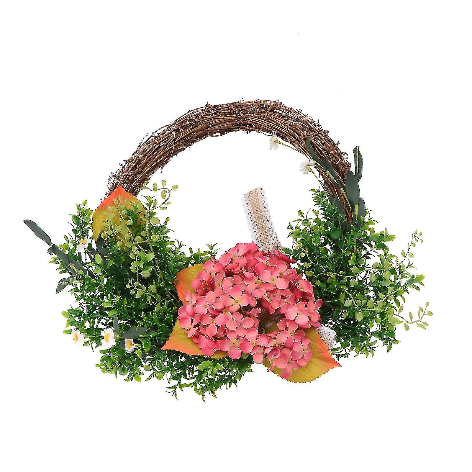 1pc Christmas Wreath Door Hanging Garland Decorative Wreath Pendant Random Style