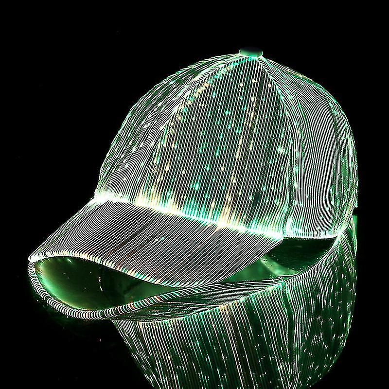 Fiber Optic Cap Led Hat With 11 Colors Luminous Glowing Edc Baseball Hats