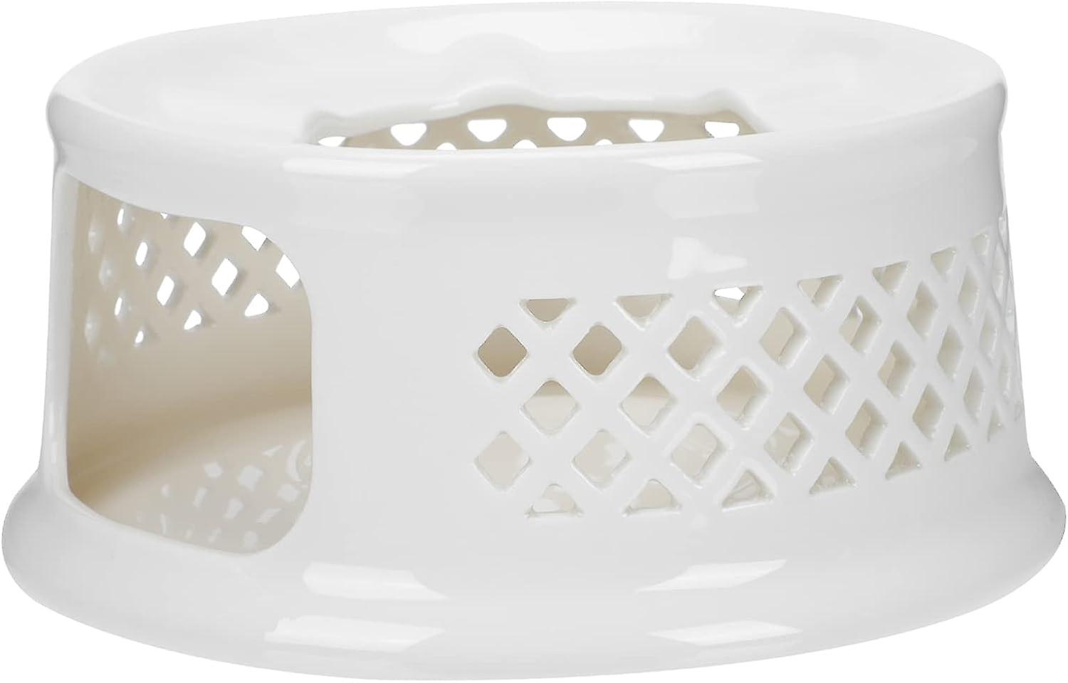 Ceramic Teapot Heater for Kitchen - Electric Tea Warmer, 1.5L Capacity, Temperature Control, White Color