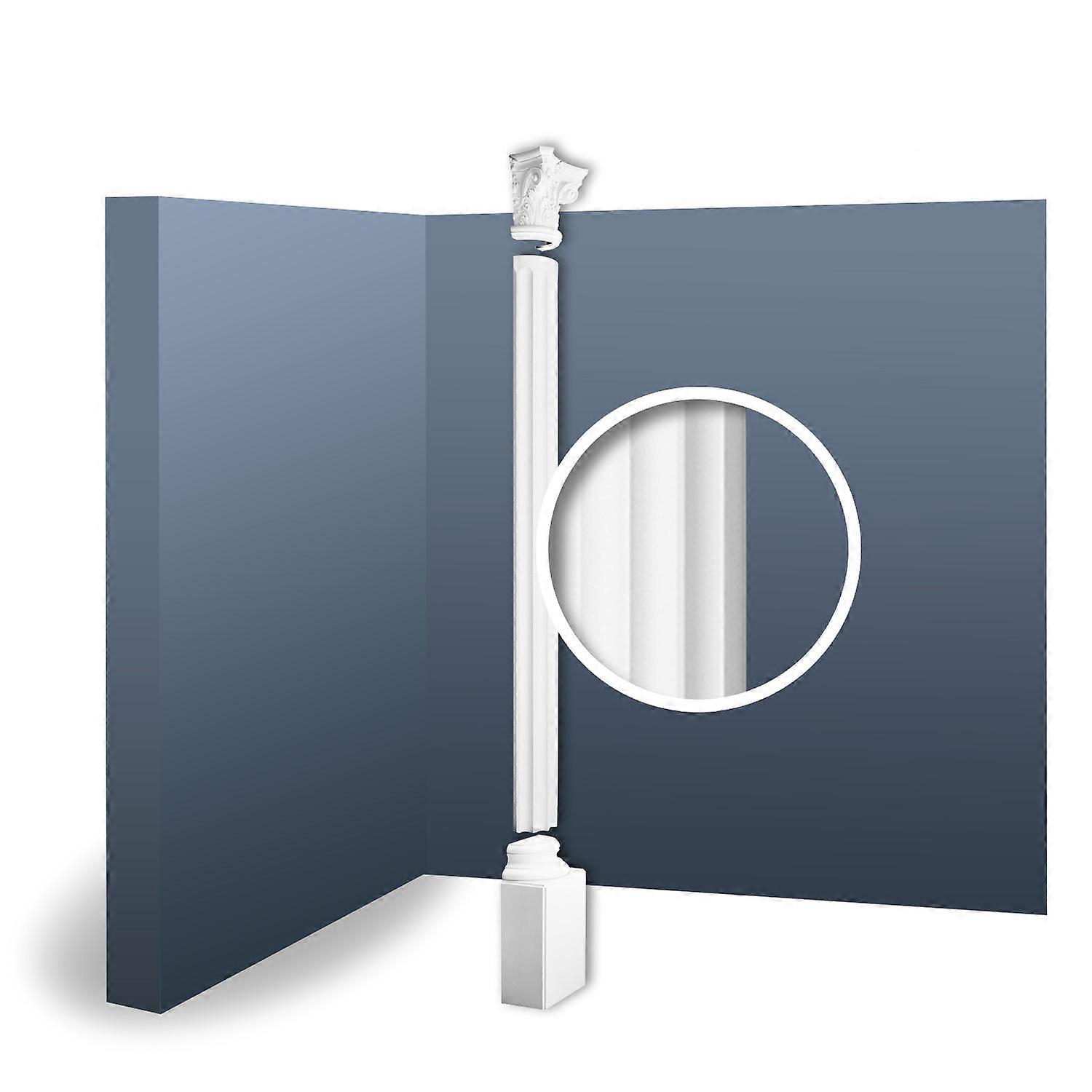 Orac Decor 1 x Half column set KC6H LUXXUS white Duropolymer® & Purotouch® pre-primed lightweight, sturdy, dimensionally stable pe