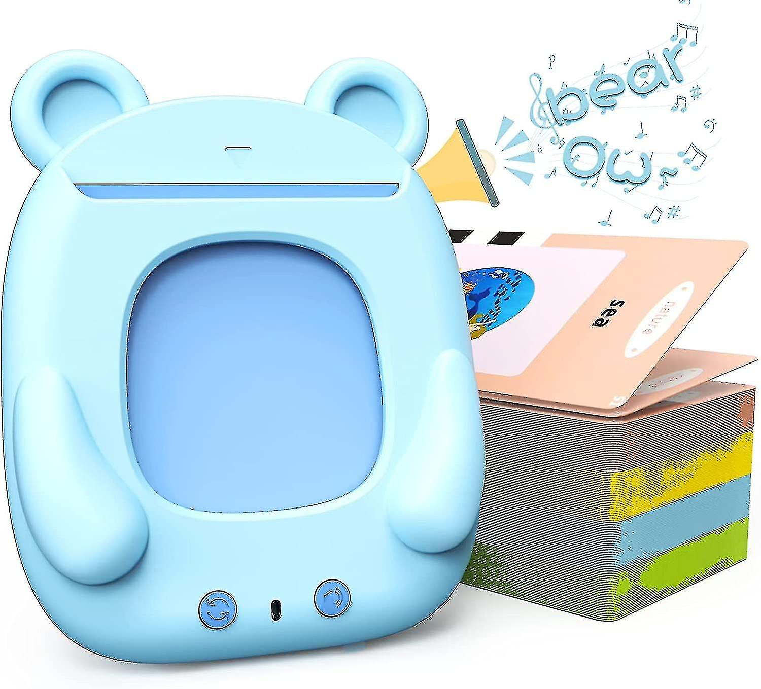 Kids Sight Words Games Talking Flash Cards Learning English Machine Education Electronic Book Toddlers 2-6 Years Reading Gadget#blue