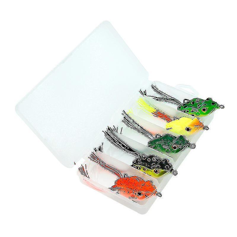 5pcs/box 60 Degree Water Angle Soft And Anti-bait 14g 65mm Frog Bait