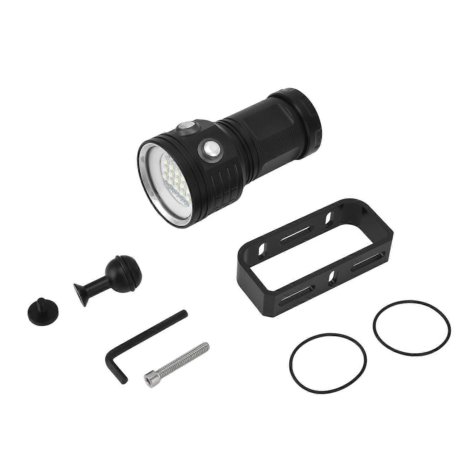 Underwater Flashlight 27 LEDs Light Beads IPX8 Waterproof Grade Portable Diving Fill Light 100m/328.1ft for Underwater