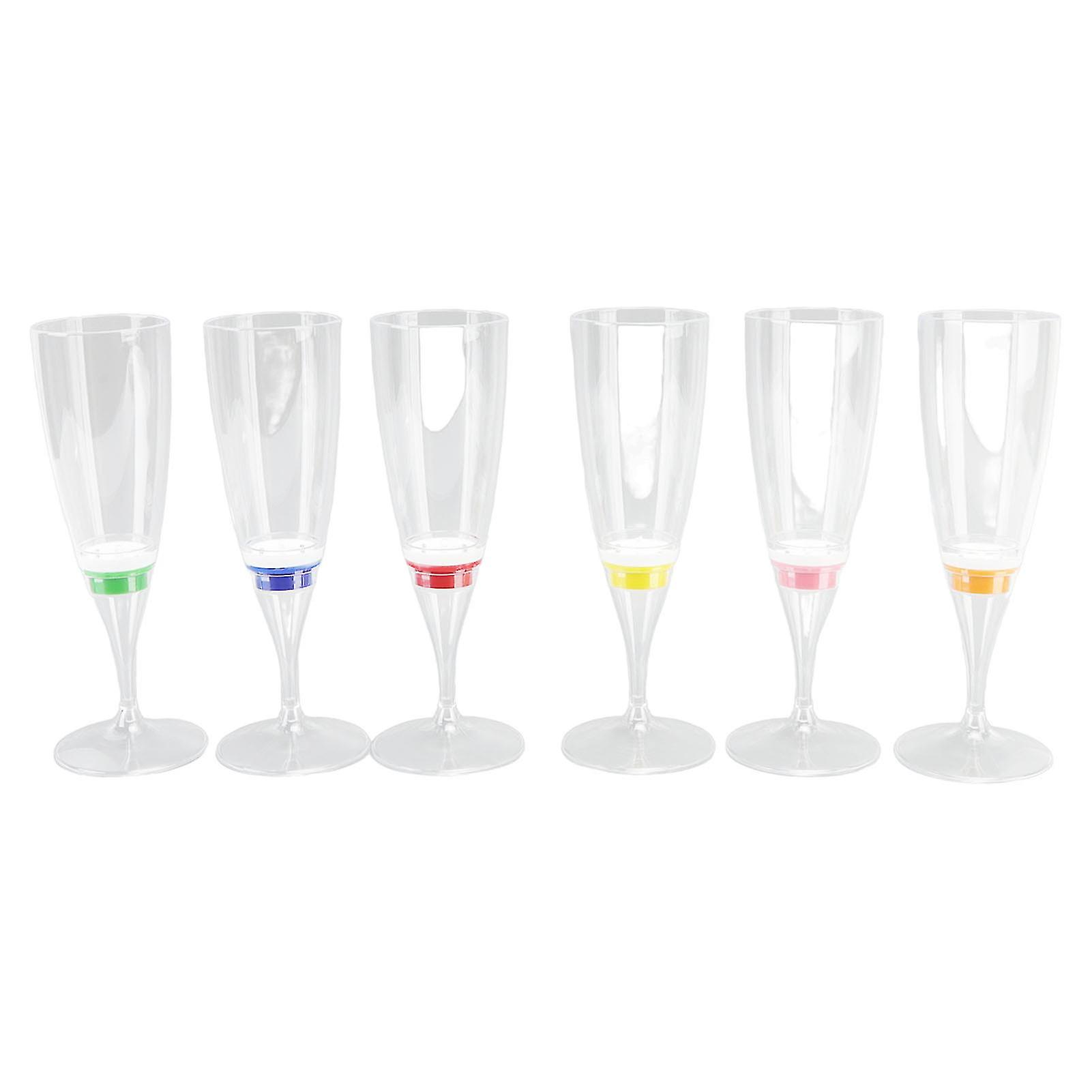 6-Piece LED Cocktail Glass Set with Color-Changing Lights for Wine and Champagne