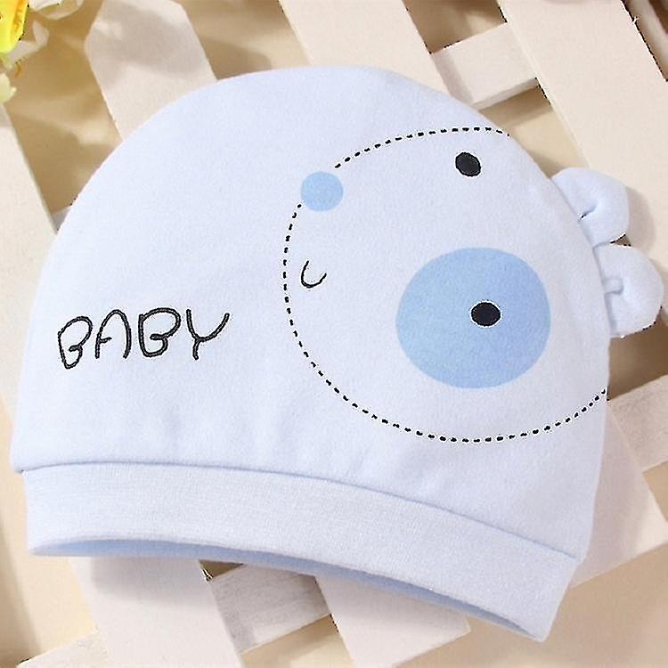 Hats Infants Cotton Cartoon Animal Pattern Hat Size:16x13cm Style:rabbit Blue