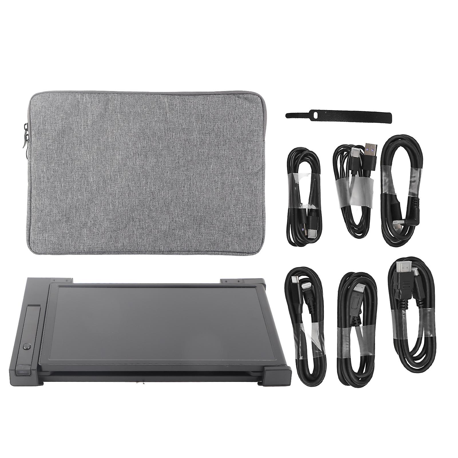 External Dual Screen Extender 11.9in FHD IPS HDR USB C Portable Monitor for Laptops PCs Mobile Phones S11 Black