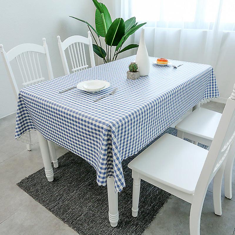 Pvc Tablecloth Waterproof Oil-proof Fresh Plaid Tablecloth