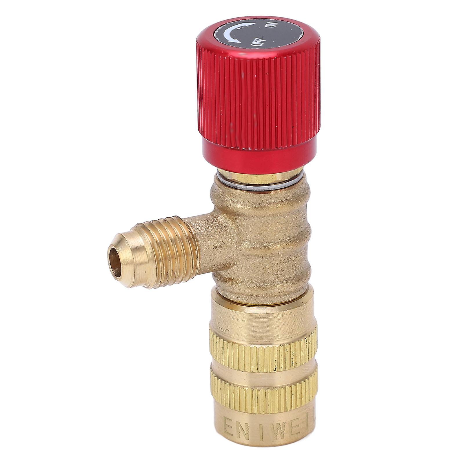 R22 R410 R134A R404 1/4 インチオス 5/16 インチメス用冷媒チャージバルブ液体安全バルブ