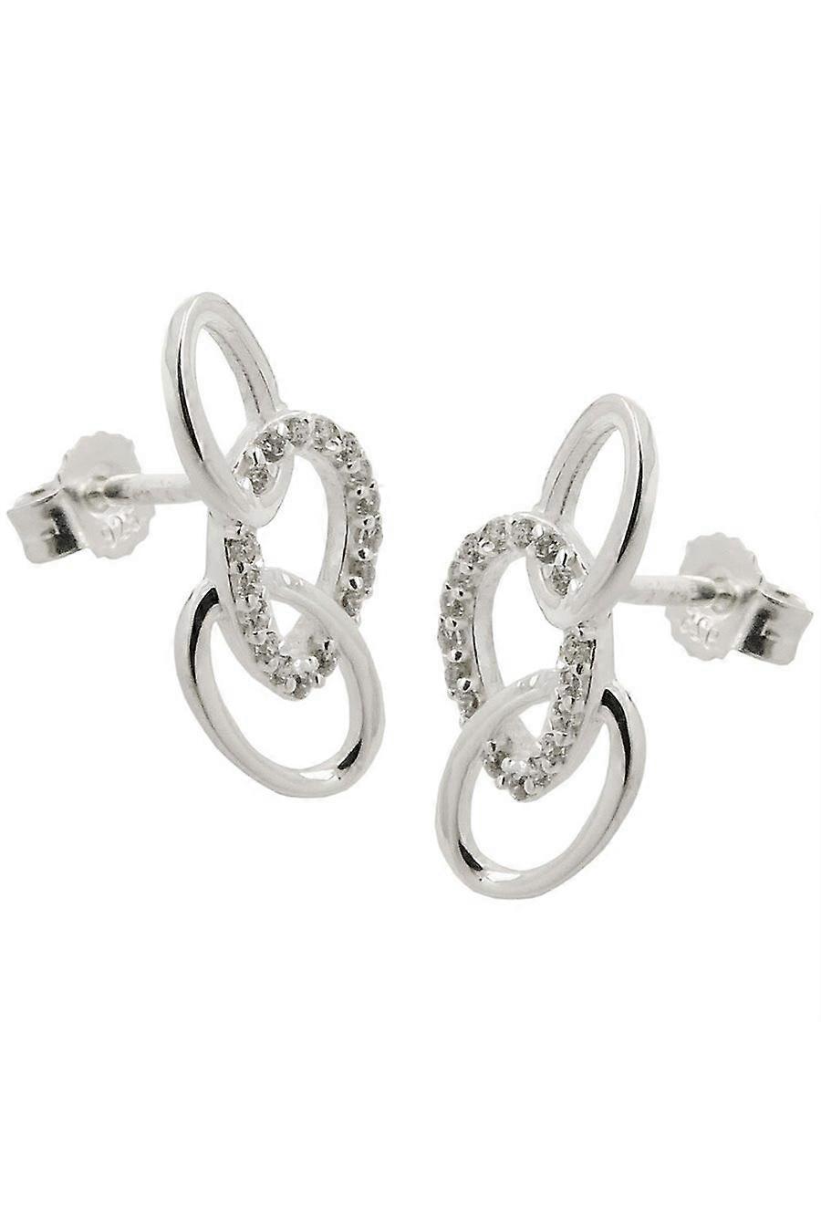 Stud Earrings With 3 Ellipses Silver 925 - Gl93806