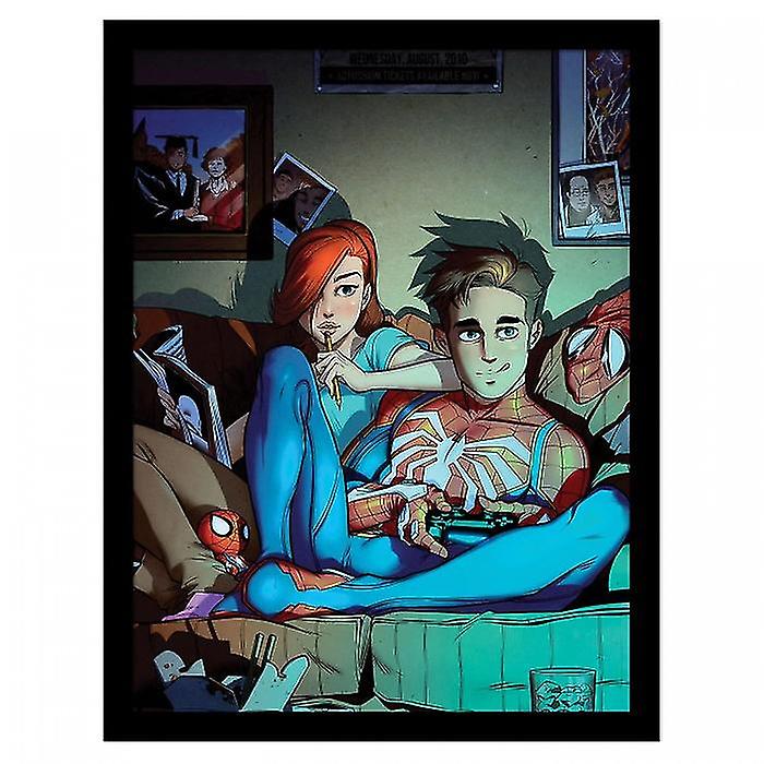Spider-Man Peter & Mary Framed Poster