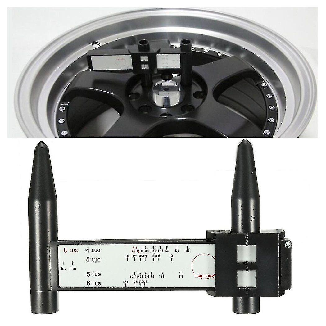 Pcd Gauge Ruler Rim Car Wheel Bolt Pattern Measuring Gauge Tool Hole 4 5 6 8 Lug