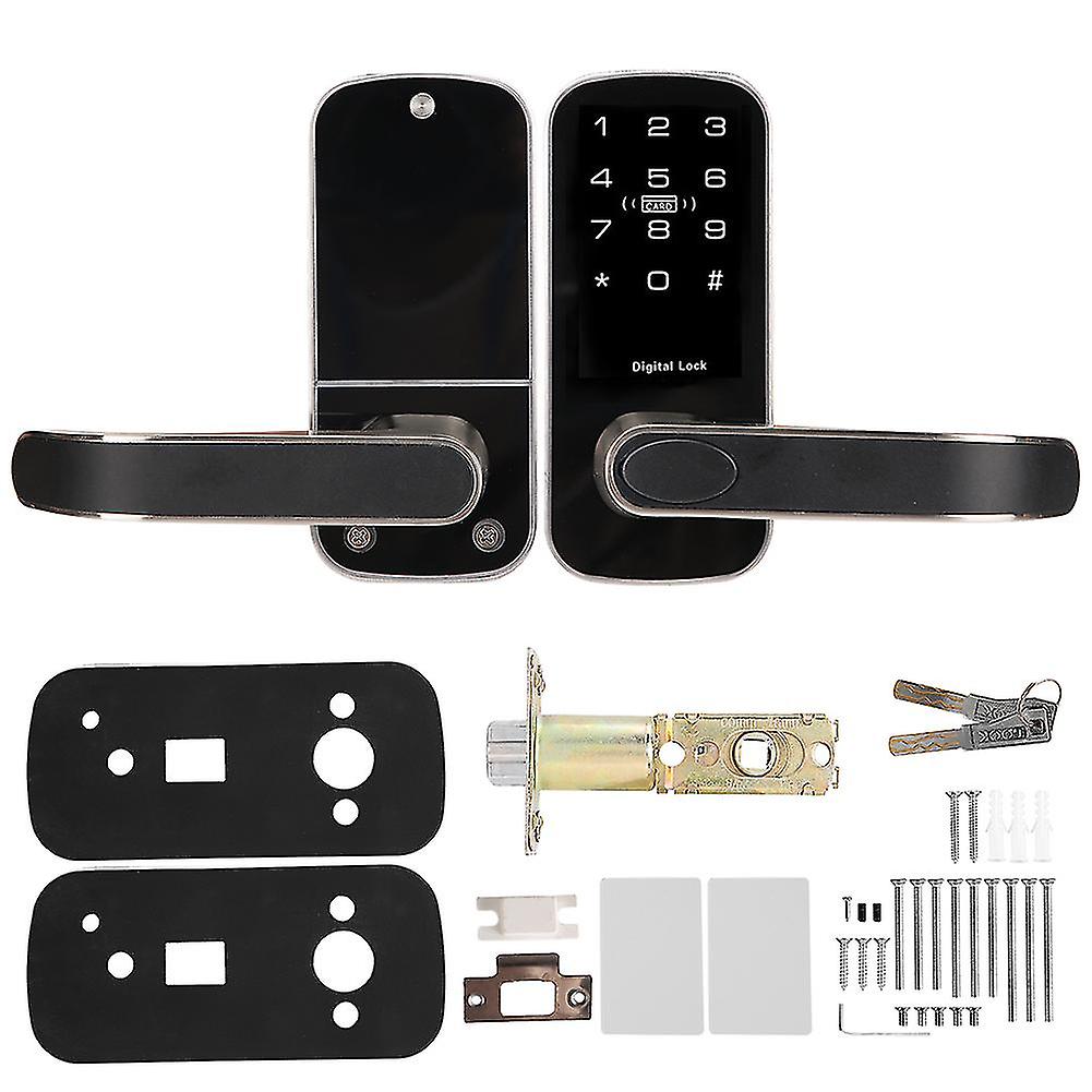 Home Security Device Electronic Anti-Theft Door Lock with Password, IC Card, and Key Unlock