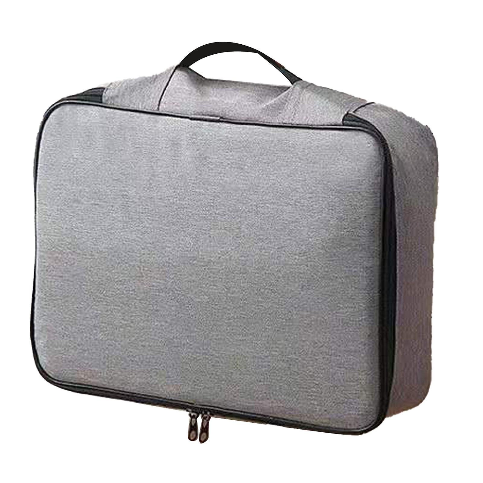 Certificate Storage Bag Oxford Document Bag Multi Layer Storage Pouch Credential Bag with Safe Code Lock Gray