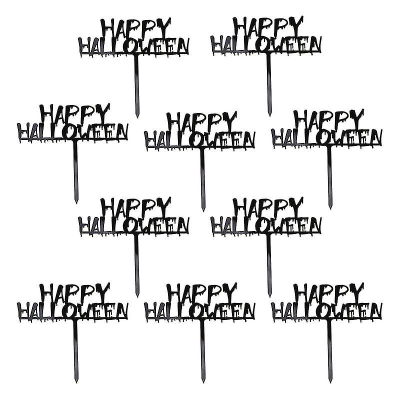 10pcs Acrylic Cake Topper For Halloween Decorations
