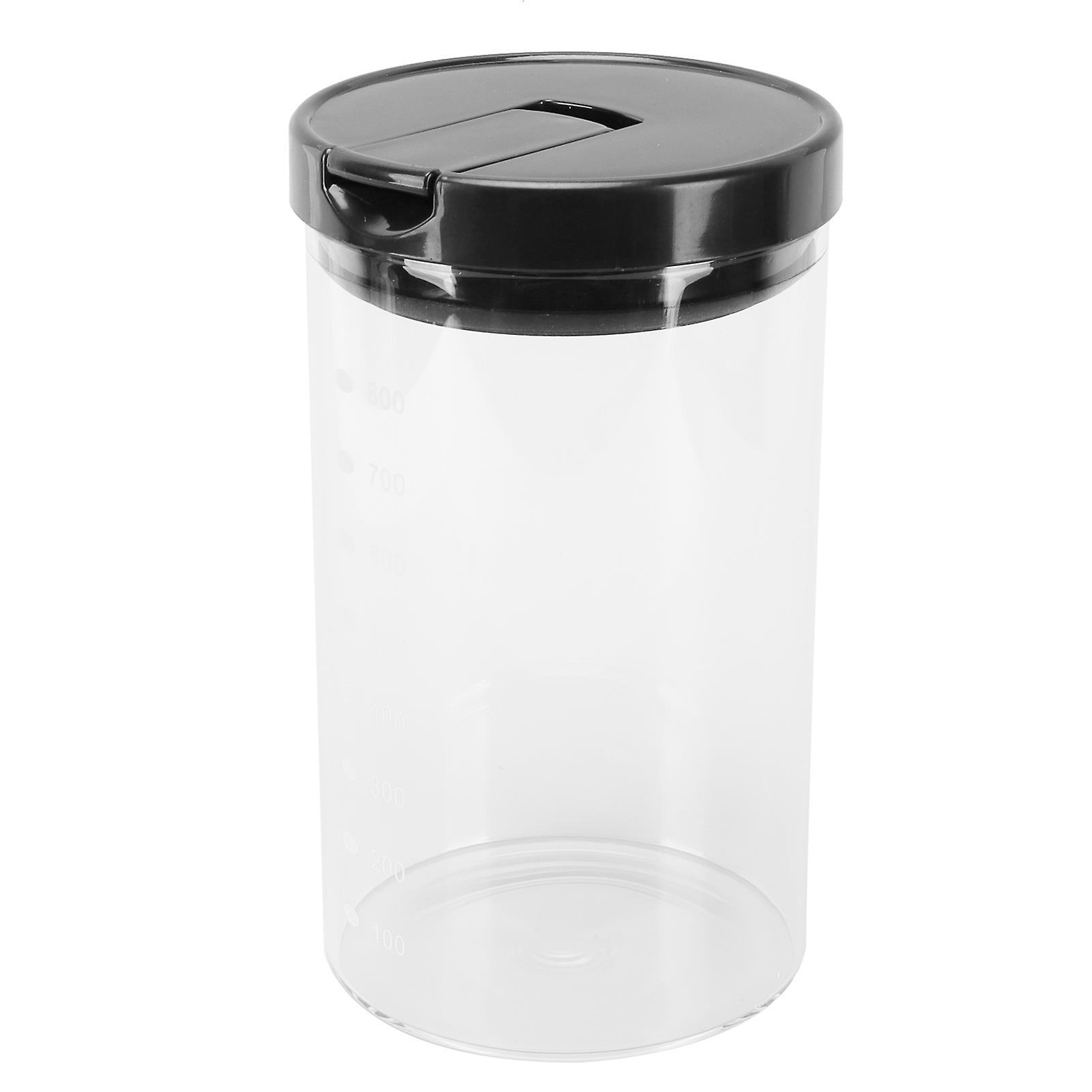 800ml Glass Jar with Lid and Scale Line for Kitchen Storage Transparent