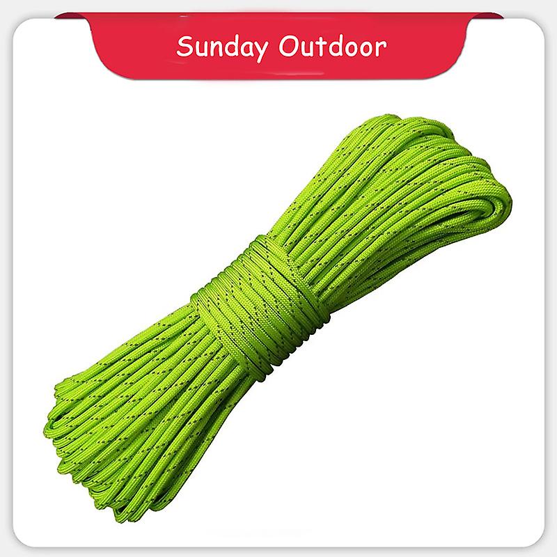 حبل المظلة 550 البقاء على قيد الحياة عاكس Paracord100 ٪ النايلون الأساسية - عاكس الحبل المظلة للتخييم خيمة حبل سوار جديلة