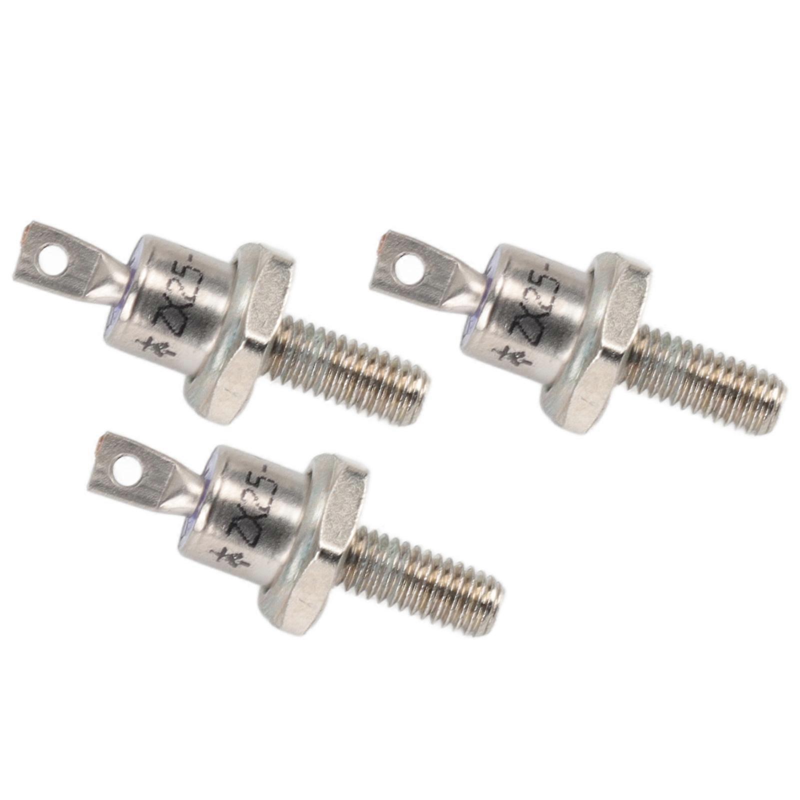 3PCS Rectifier Diode Spiral 25A Iron High Hardness Spiral Rectifier Module Replacement for Generator Anode 