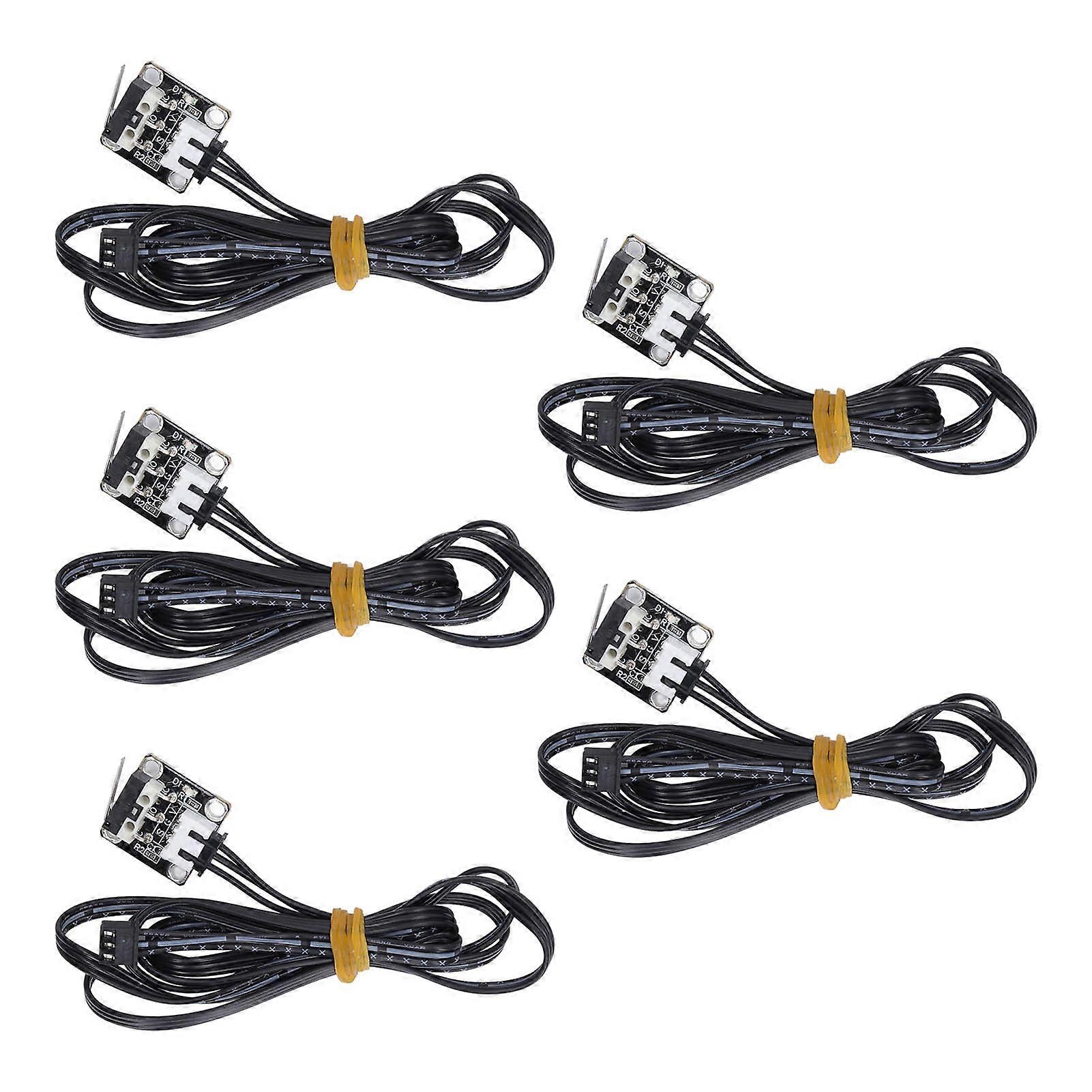 5 Pcs End Stop Limit Switch 3 Pin Flame Retardant 3D Printer Endstop Limit Switch Module for Ender 3