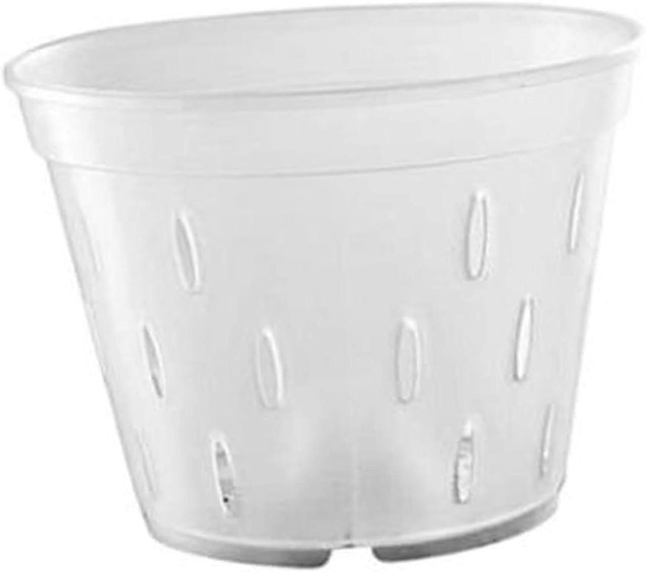 Vaso de Orquídea Transparente - 5 polegadas Para Uso Interno e Externo