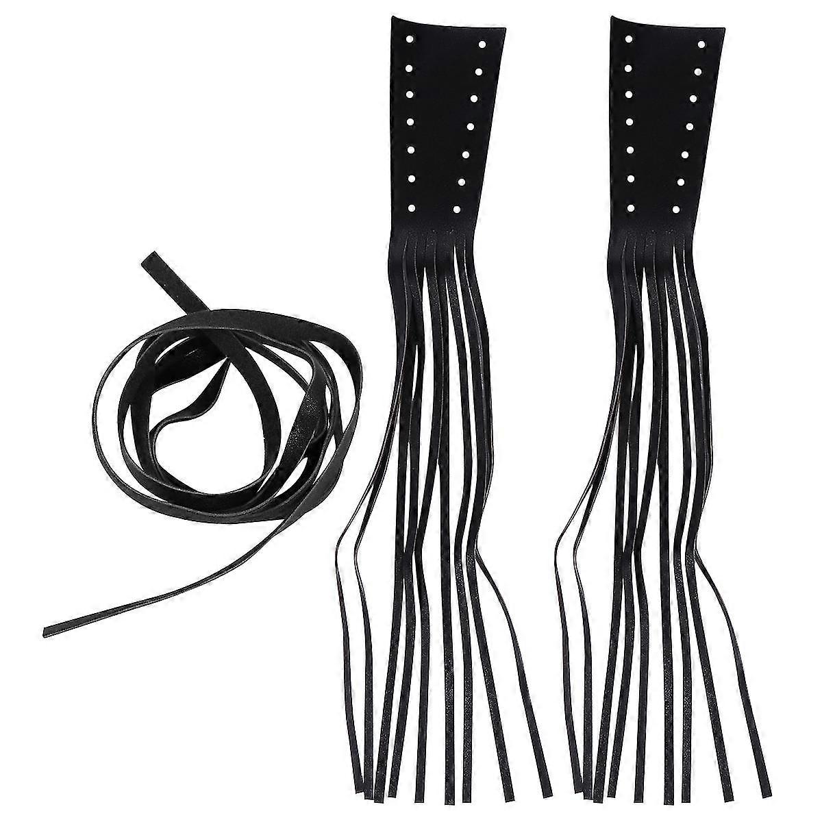 1 ζεύγος μοτοσικλετών χειρολαβές λαβής Tassel faux δερμάτινο φρένο κάλυμμα περιθωριοποιημένου