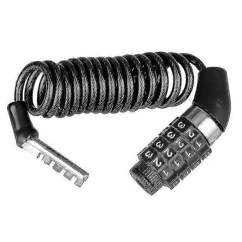 Bicycle Lock 4 Digit Combination Code Steel Cable Security Password Cycling_Feb