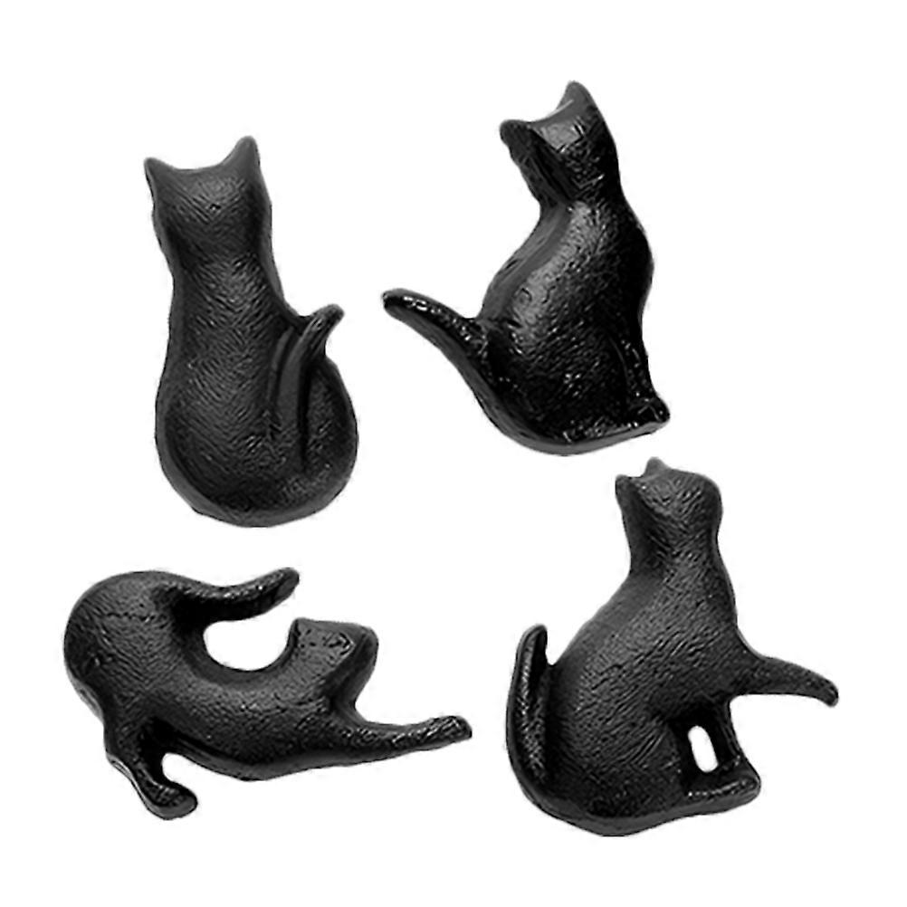 4pcs Dresser Knobs Cabinet Door Knobs Small Wardrobe Pulls Vintage Cat Drawer Knobs Furniture Pulls