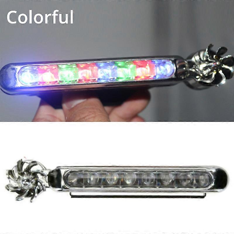 Wind Powered Car Daytime Running Lights 8led Rotation Fan Daylight No Need External Power Supply Auto Decorative Lamp Drl Led