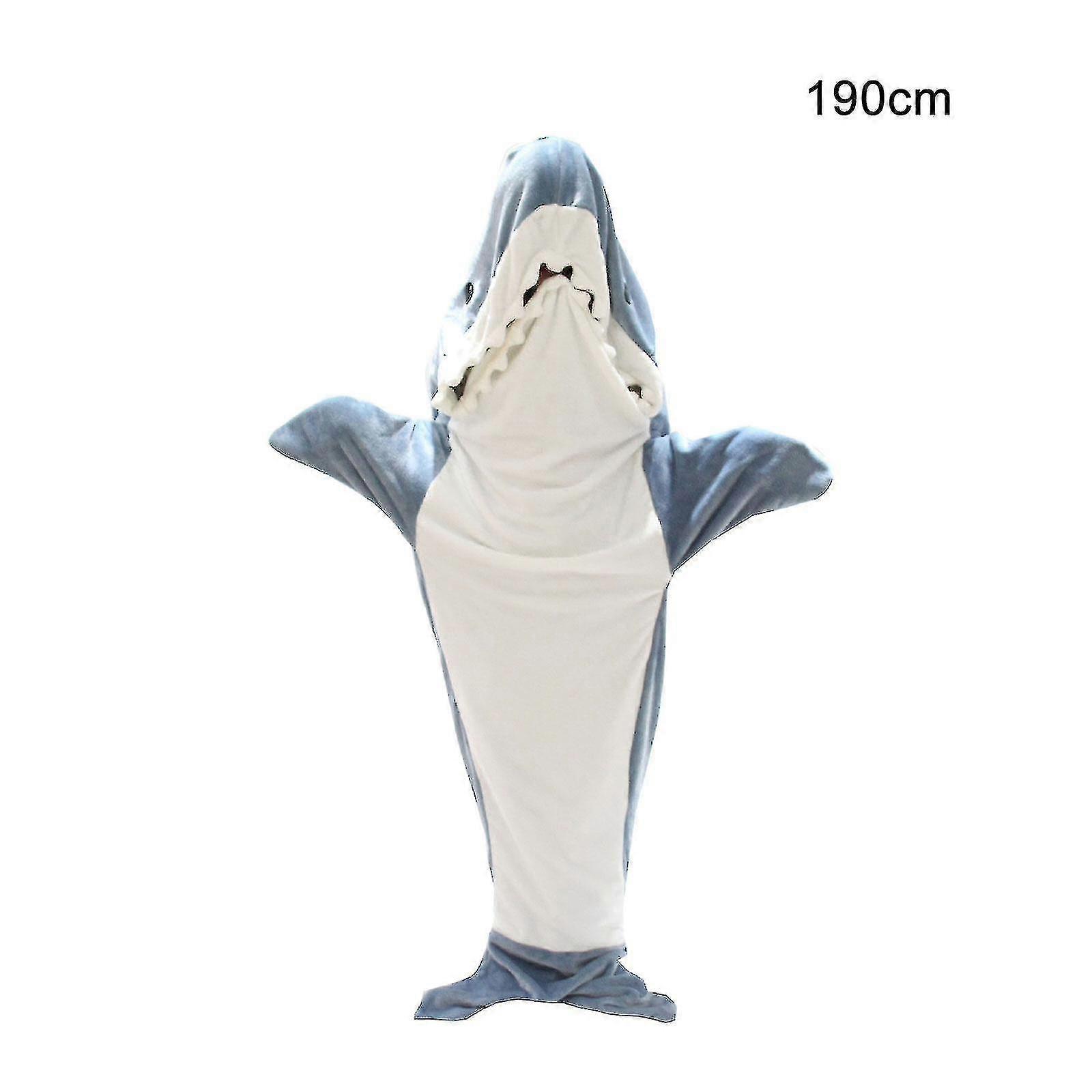 Couverture à capuche requin adulte - Couverture portable requin pour adulte - Couverture requin super douce et confortable en flanelle à capuche Sac de couchage requin